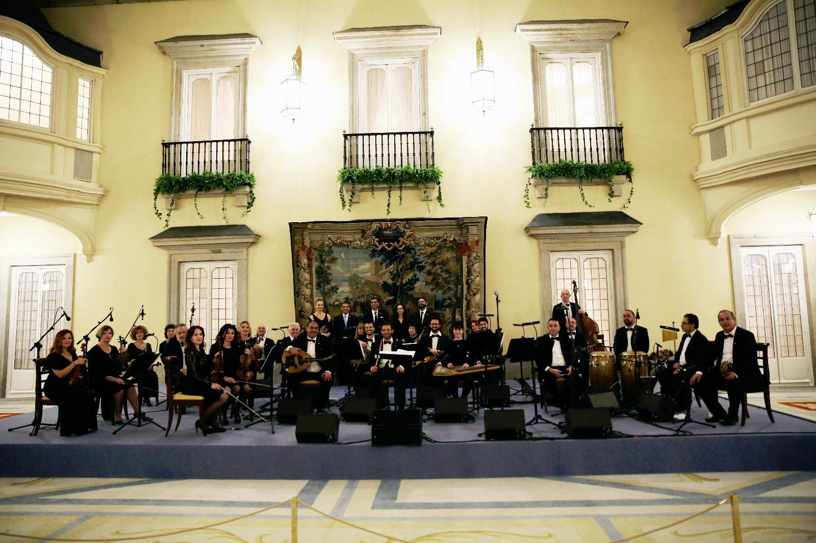 הופעת התזמורת האנדלוסית בביקור נשיא המדינה בספרד - צילם מייק אדרי