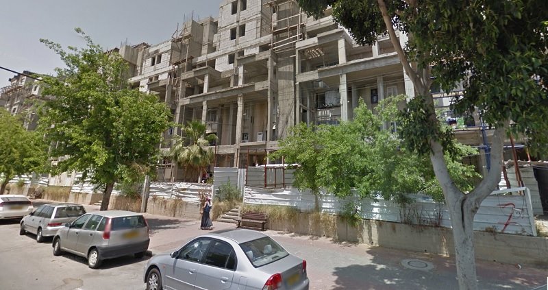 פרויקט התמ"א הידוע לשמצה ברחוב הפלמ"ח באשדוד. צילום: גוגל מפות