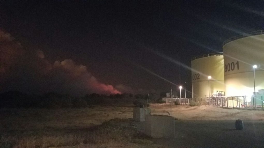 עשן באזור התעשיה הצפוני באשדוד