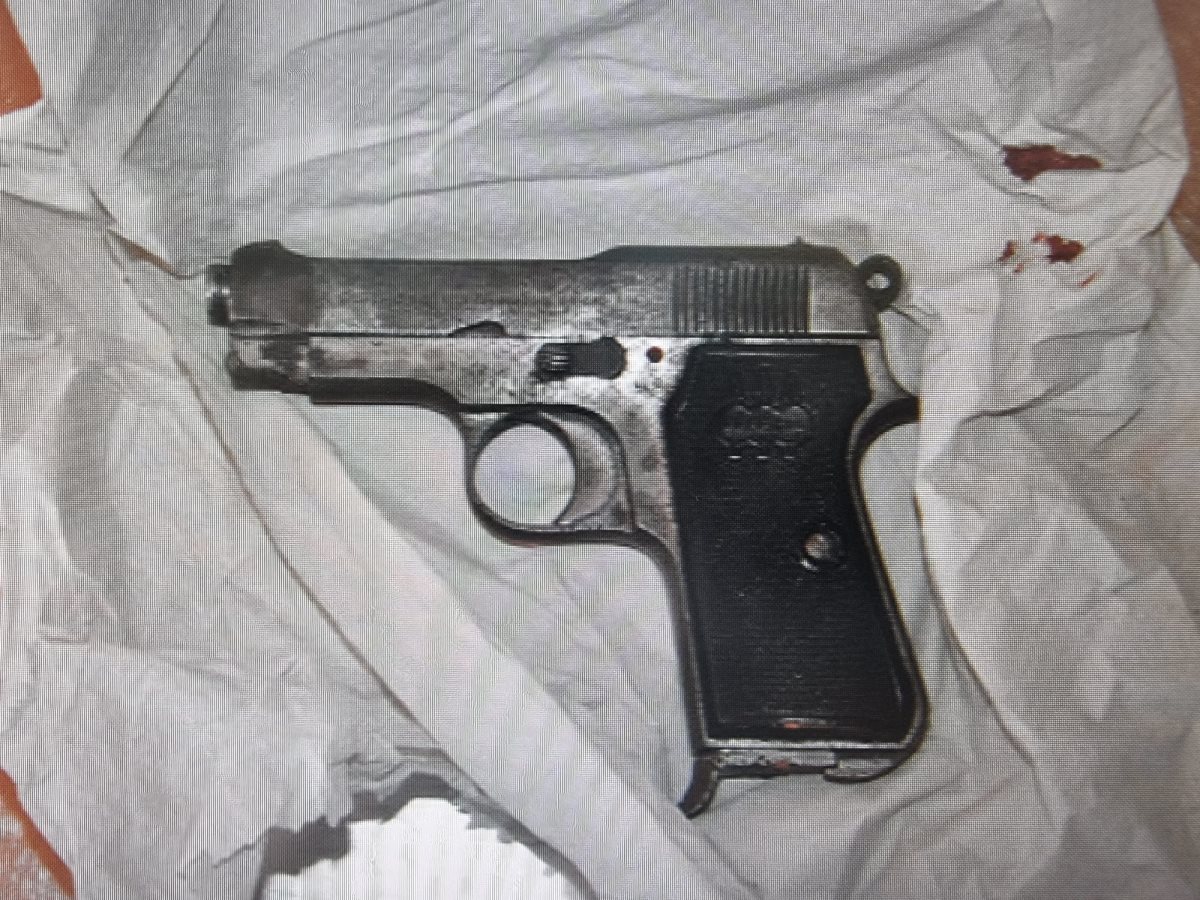 האקדח ששימש לירי באלפסי (דוברות המשטרה)