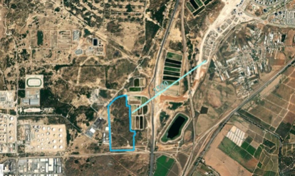 השטח המיועד להרחבת אזור התעשייה הצפוני באשדוד