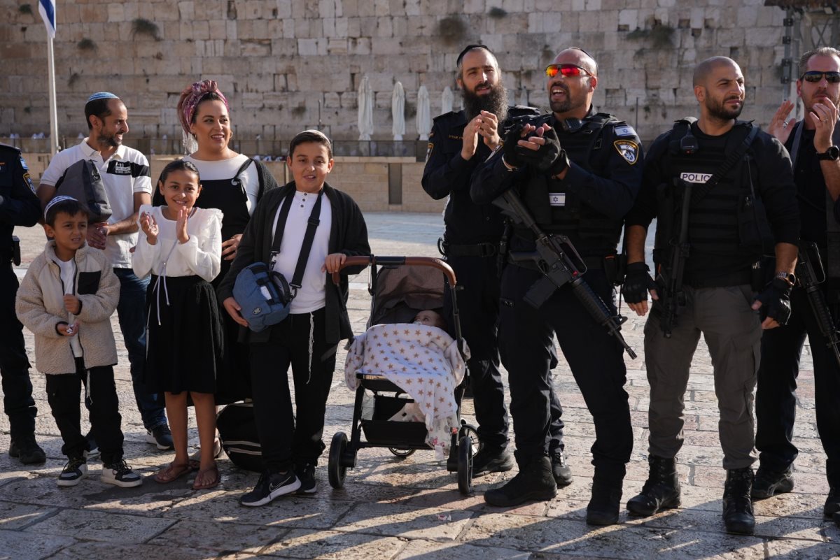 בחגיגות בירושלים. צילום: דוברות המשטרה