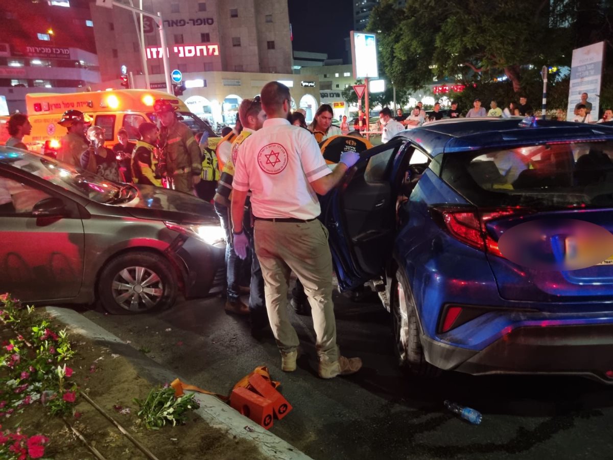 זירת התאונה הערב באשדוד