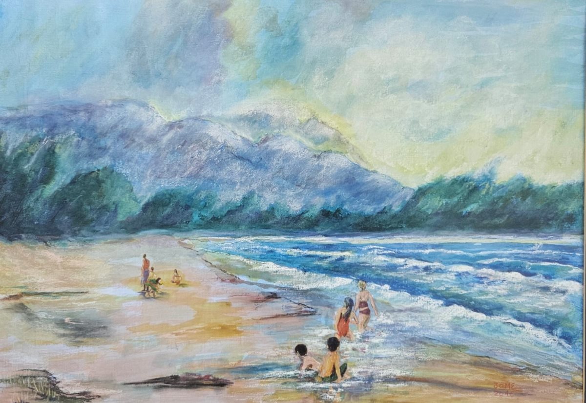 "ילדים בחוף" - ציורו של יוסי מאיר