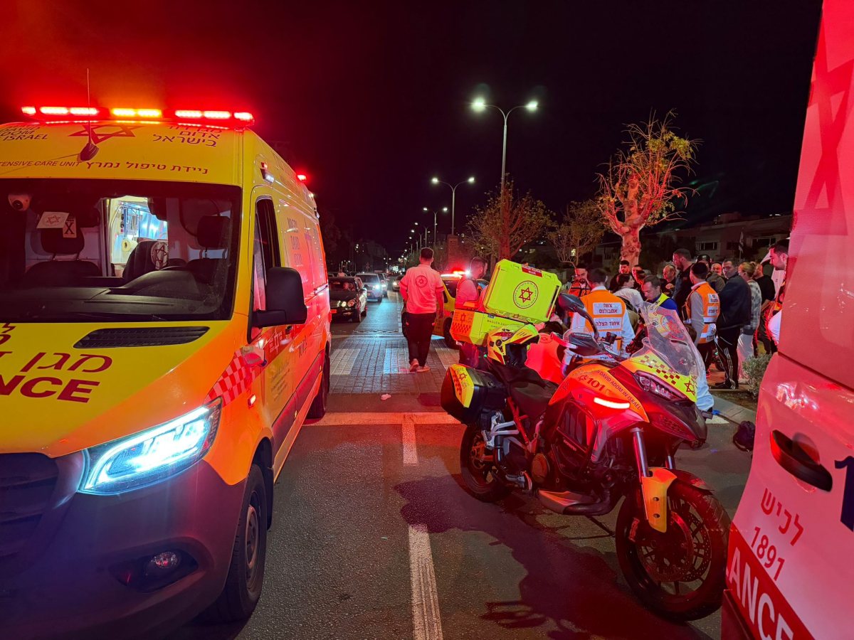 זירת התאונה - מד"א הצלה דרום