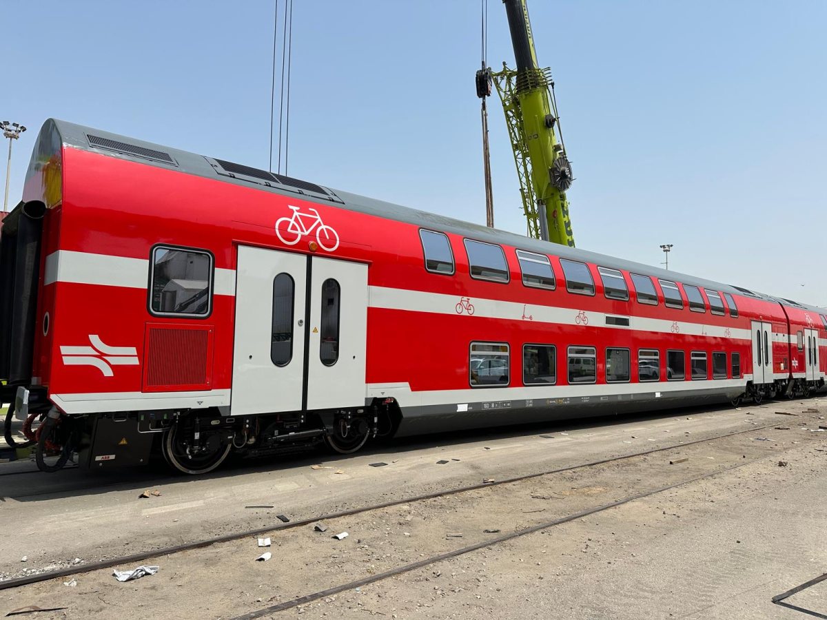 הקרון שמסומן כמיועד להכנסת אופניים (צילום: רכבת ישראל)