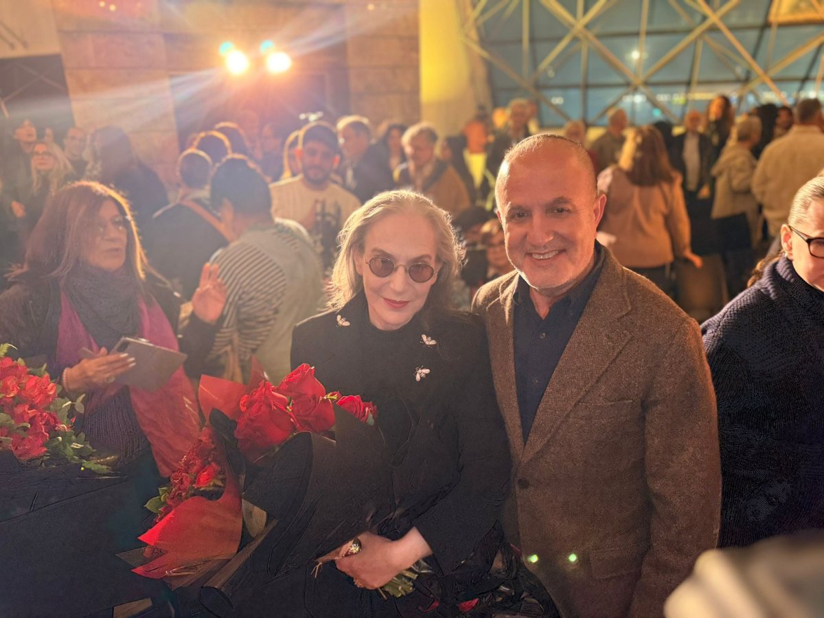 דורין פרנקפורט עם ראש העיר, ד"ר יחיאל לסרי, בערב הפתיחה