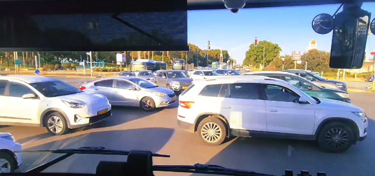 בלאגן בצומת היציאה הדרומית של אשדוד