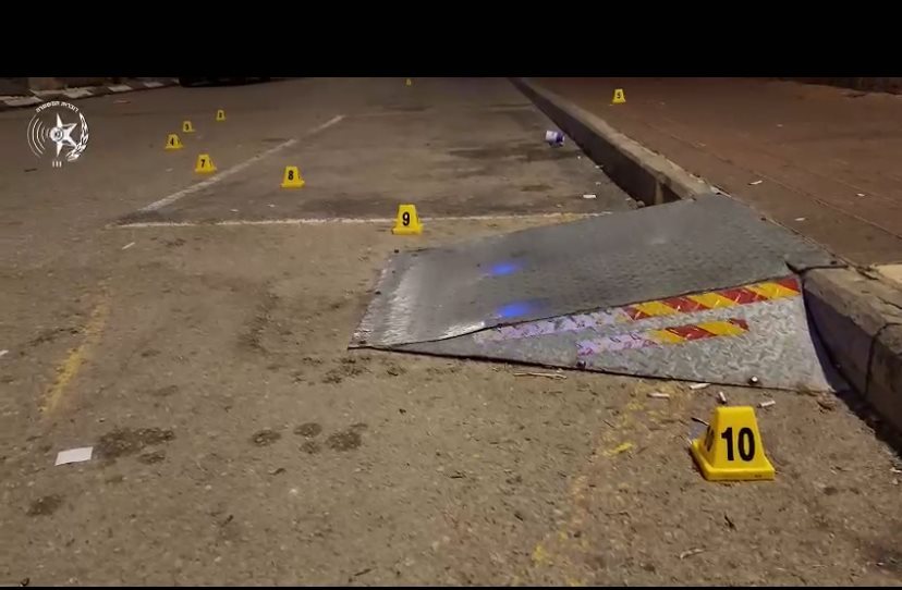 זירת אירוע הירי (דוברות המשטרה)