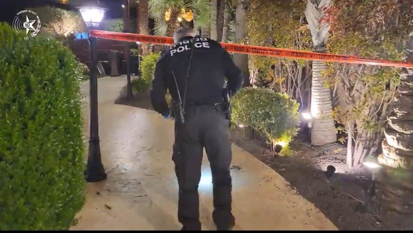 זירת אירוע הירי בטרויה (דוברות המשטרה)