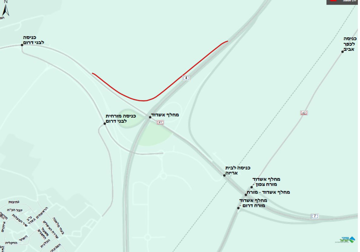 קטע הכביש שייחסם הלילה לתנועה