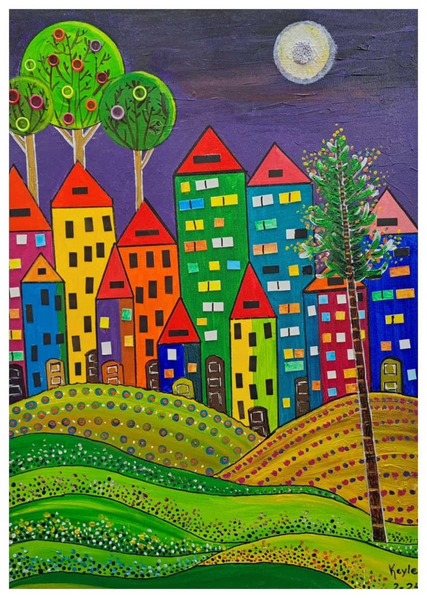 לאור ירח- ציור של קרולינה צ'רבינסקי-מלמד