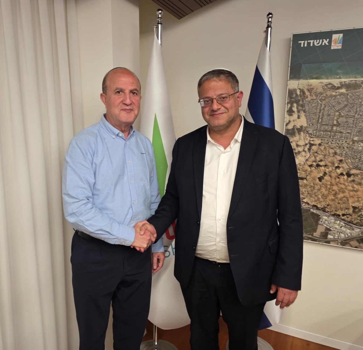 איתמר בן גביר וראש העיר יחיאל לסרי