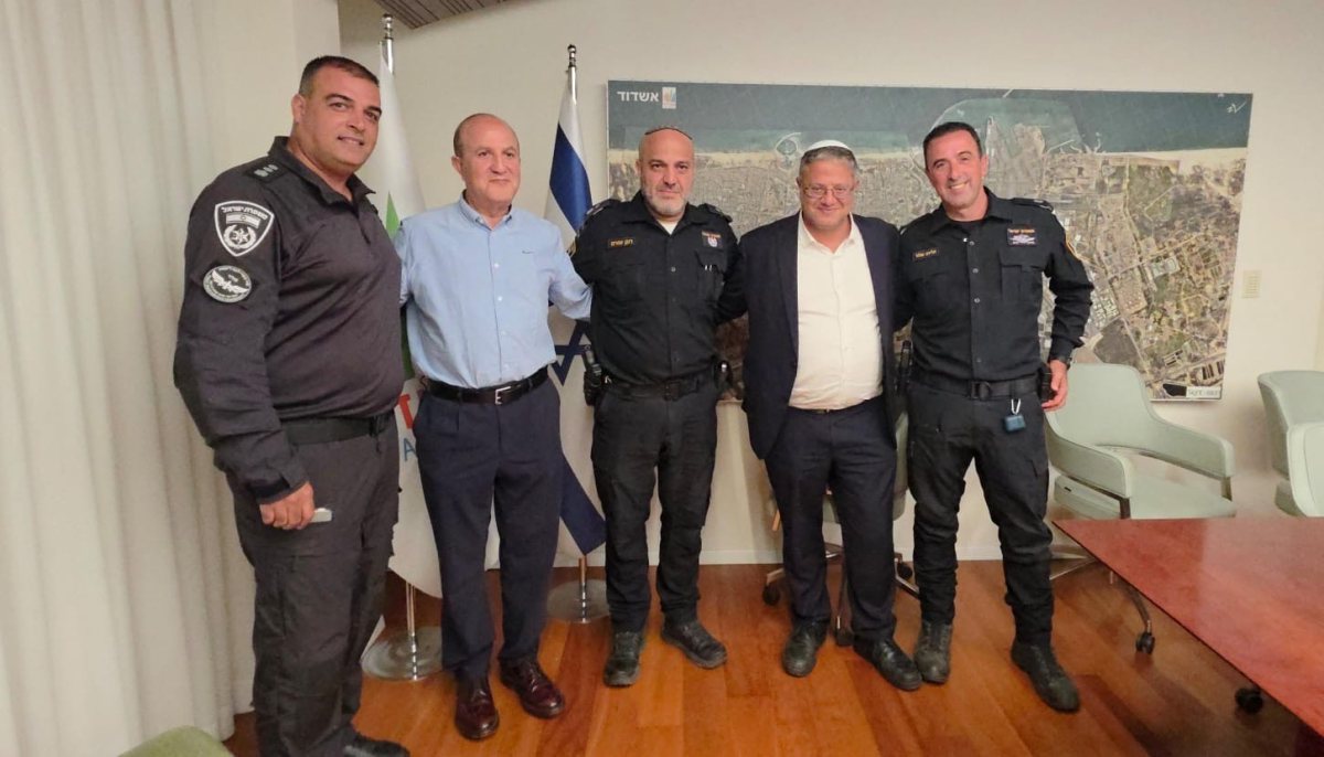 השר בן גביר בפגישת עבודה באשדוד (דוברות השר)