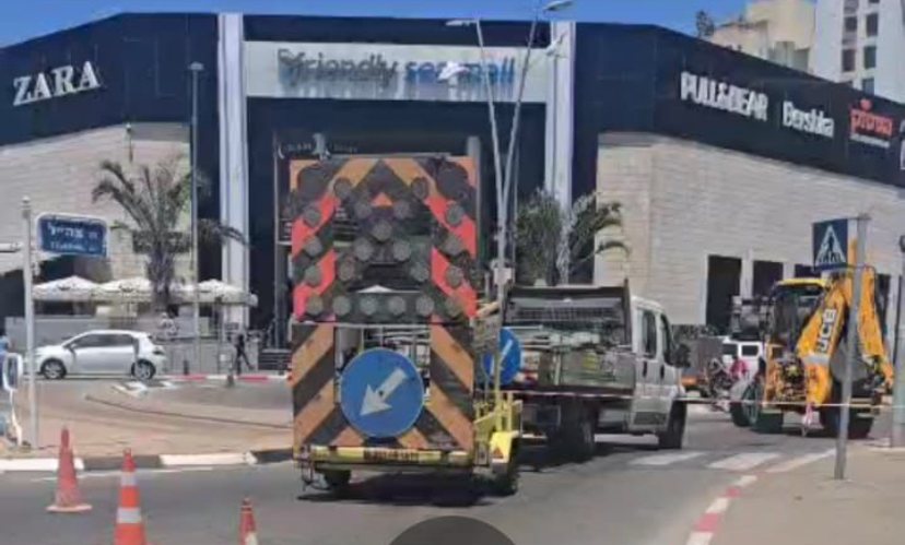 הקטע שייחסם לתנועה (עיריית אשדוד)