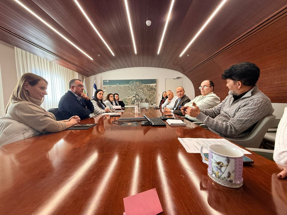 המפגש בלשכת ראש העיר - באדיבות אסותא