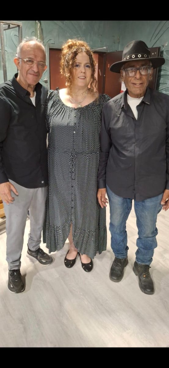 רמי דנוך, יהודה קיסר ויעל אלוש פומפרק צילום : יוסי קרול