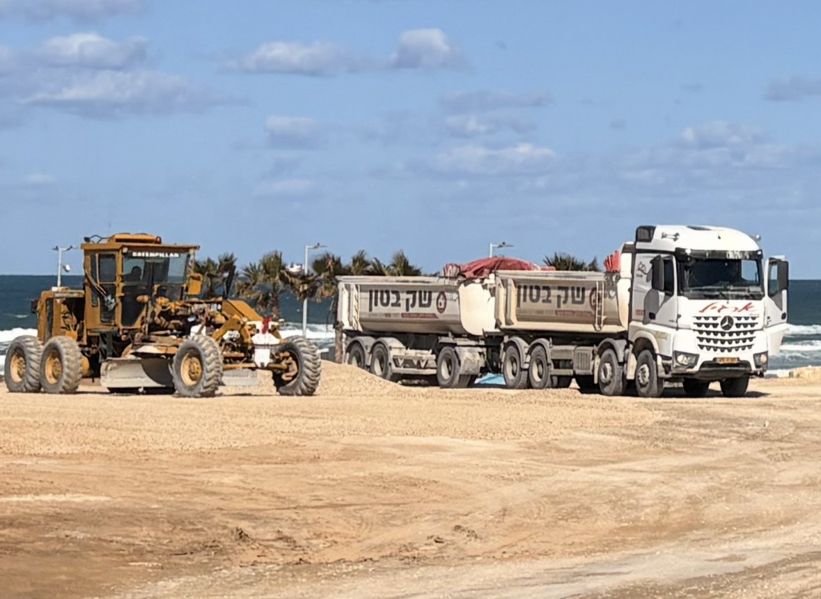 עבודות העפר סמוך למצודה ומצפה יוחאי (צילום: אשדוד נט)