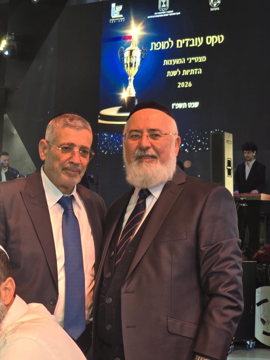 הרב דהן ומנכ"ל משרד הדתות יהודה אבידן