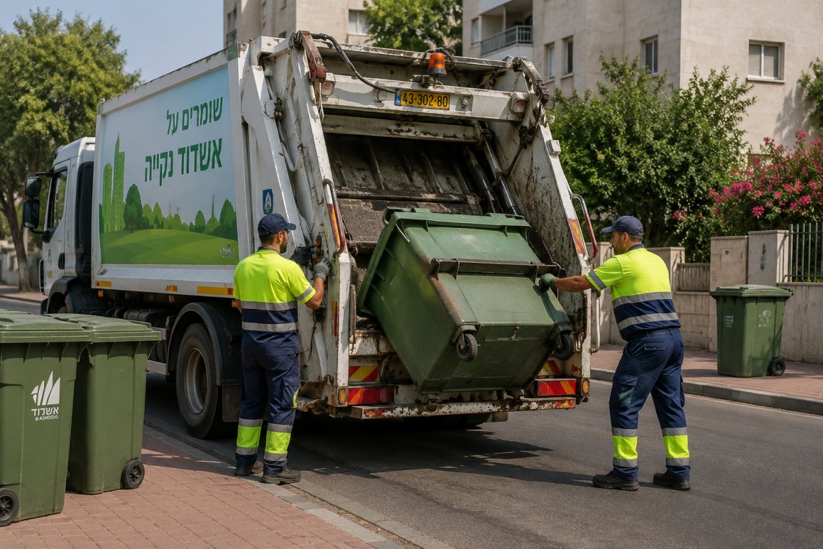 אילוסטרציה פינוי אשפה באשדוד