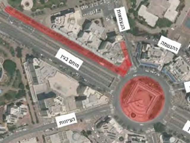 האיזור בו יבוצעו העבודות ויכולו שינויים בהסדרי התנועה