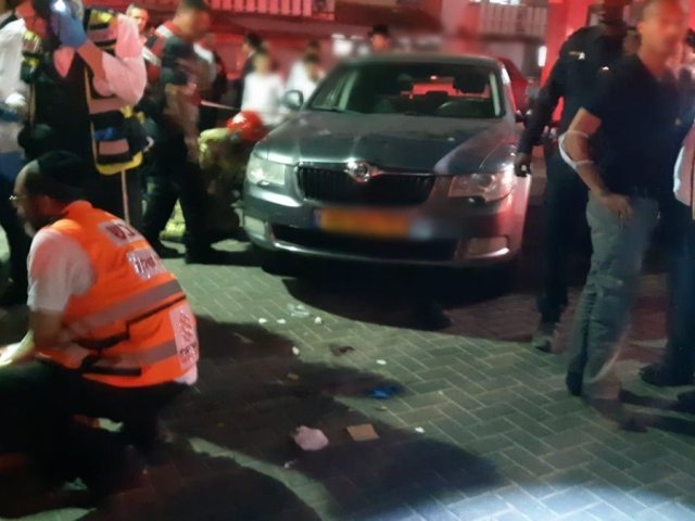 זירת אירוע הדריסה - צילום: דוברות איחוד הצלה