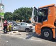 פצוע בתאונה בין רכב פרטי ומשאית באשדוד