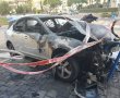 הלילה באשדוד: רכב עלה באש לאחר שנהג איבד שליטה ונכנס בגדר של מעבר חצייה