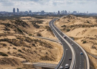 הדמיית כביש החולות (AI)