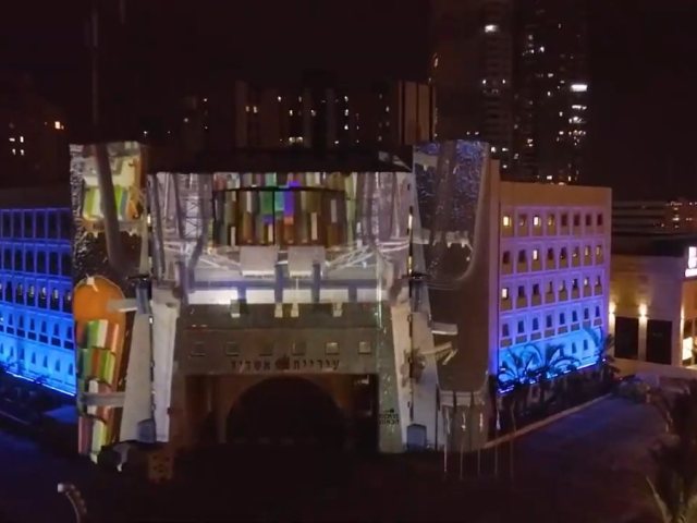 פרויקט החזיונות האור-קוליים "אורות אשדוד". קרדיט: החברה לתיירות אשדוד