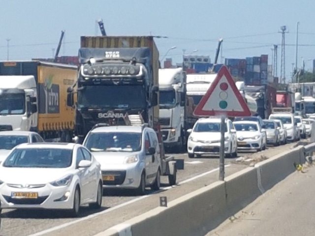 עומס התנועה ביציאה הצפונית