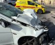 תאונת דרכים בין רכב ומסחרית בשדרות הרצל פינת שבי ציון