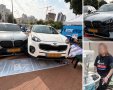 תמונות מהזירה והפעילה מקבלת טיפול רפואי (צילום: מארק קירי)