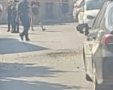 הנזק בכביש מהפיצוץ (כונני מד״א לכיש)