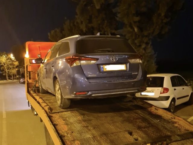 הרכב ממנו נגנב ממיר קטליטי בחניון הרכבת 