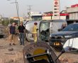 דרך תל מור באשדוד - מספר נפגעים בתאונת דרכים עם התהפכות רכב