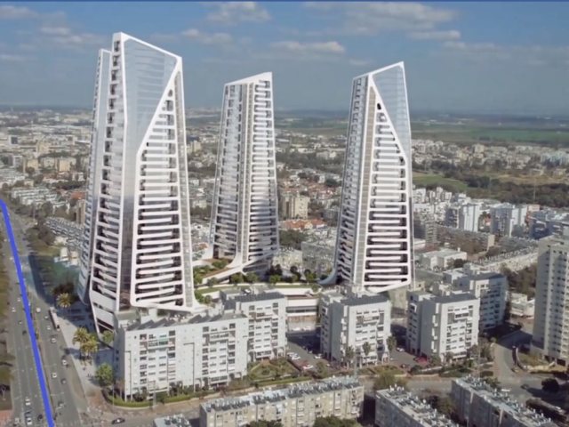 הדמיית תכנית פינוי בינוי באשדוד - צילום מסרטון תדמית של ישפה