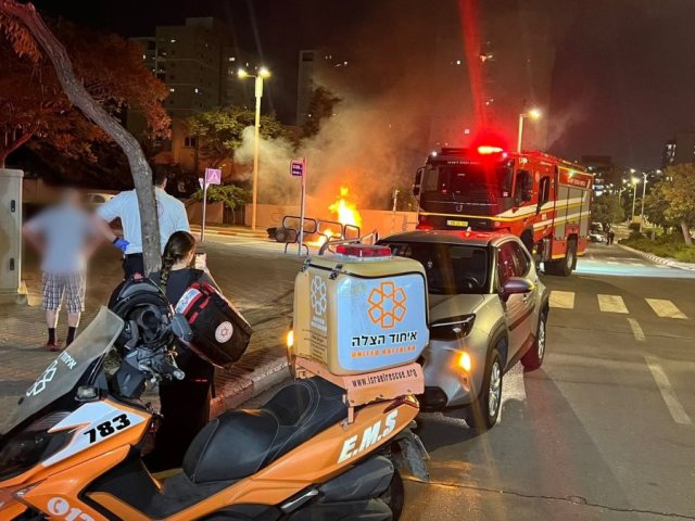 שריפת הרכב באשדוד (איחוד הצלה)