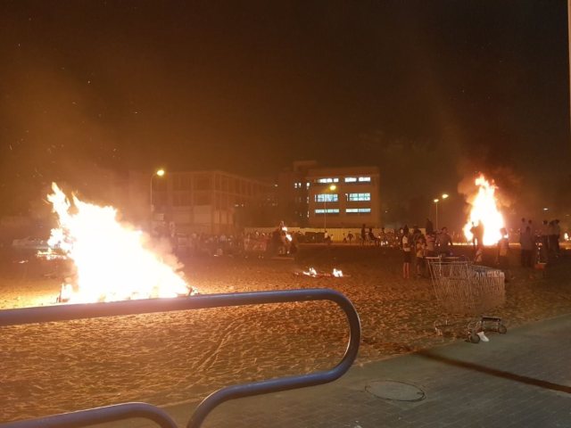 מדורות אתמול ברובע ג' באשדוד