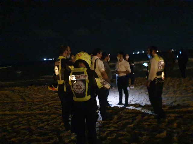 החיפושים בחוף - קרדיט ASHDOD NEWS