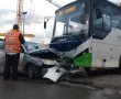 פצועים בתאונה בין אוטובוס לרכב פרטי באשדוד