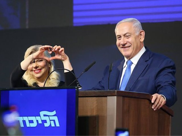 בנימין נתניהו בנאום הניצחון. צילום: תומריקו