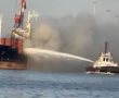 שריפת גרוטאות מתכת באוניה נמל אשדוד - וידאו