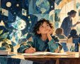 איור AI — עתיד הלמידה; אינו תיעוד של ילד, מורה או מוצר אמיתי.