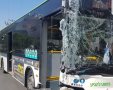 האוטובוס לאחר הפגיעה