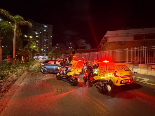 זירת התאונה - שמחה חסיד מד״א הצלה דרום