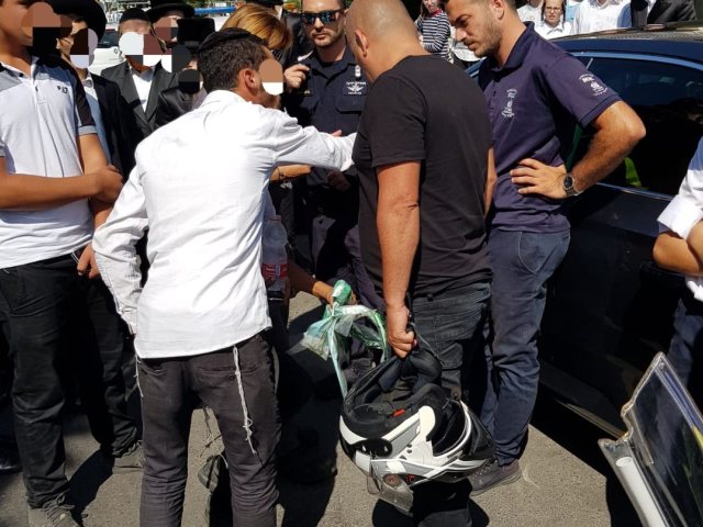 המהומה אמש ברובע ז' (צילום: חם מהשטח)