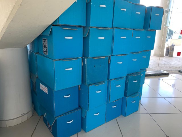 הקלפיות רגע לפני פיזורן בעיר (צילום: עיריית נצרת עילית)