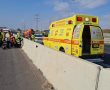 רוכב אופנוע נפצע בתאונה במעורבות משאית במחלף אשדוד לכיוון צפון