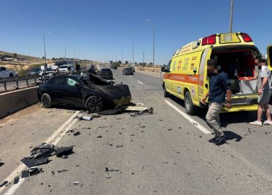 זירת התאונה הקטלנית בנגב